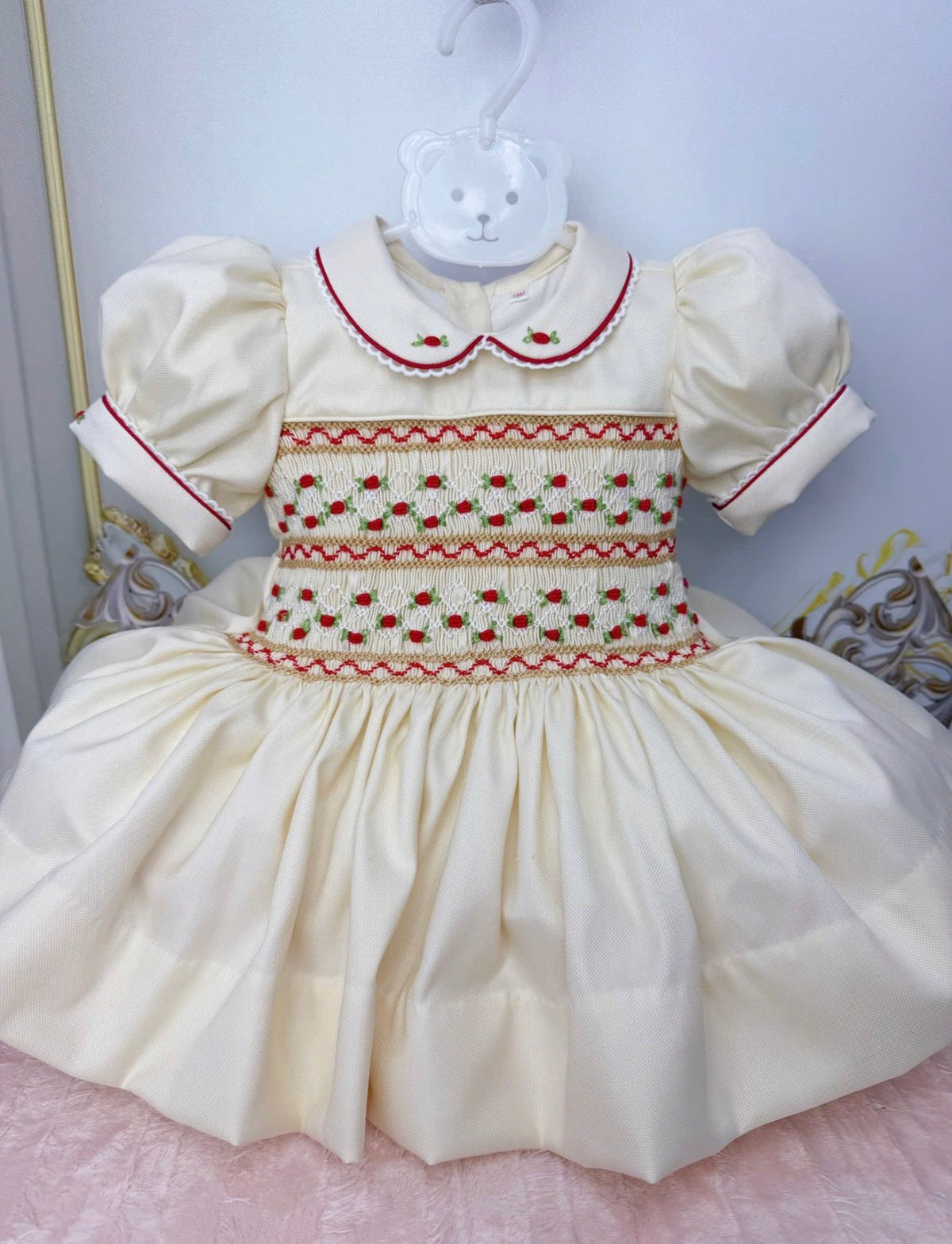 Winter Rose Smock Dress