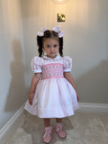 Pink Peony Smock Dress