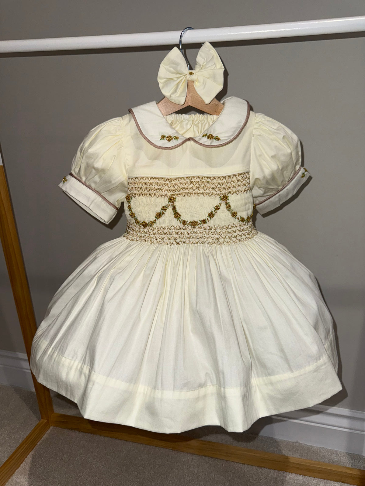 Florence Dress Cream & Gold