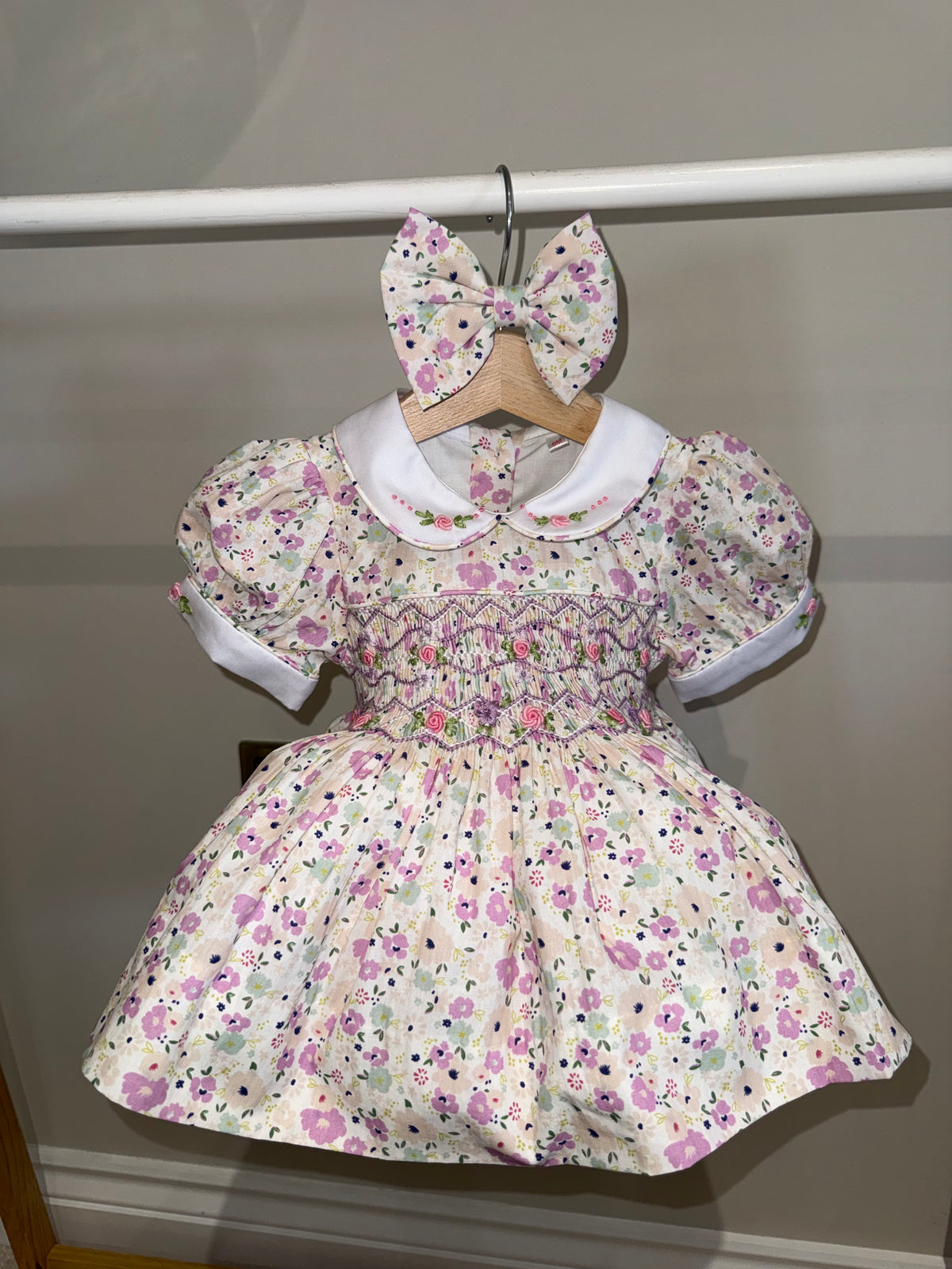 Meadow Garden Lilac Floral Smock