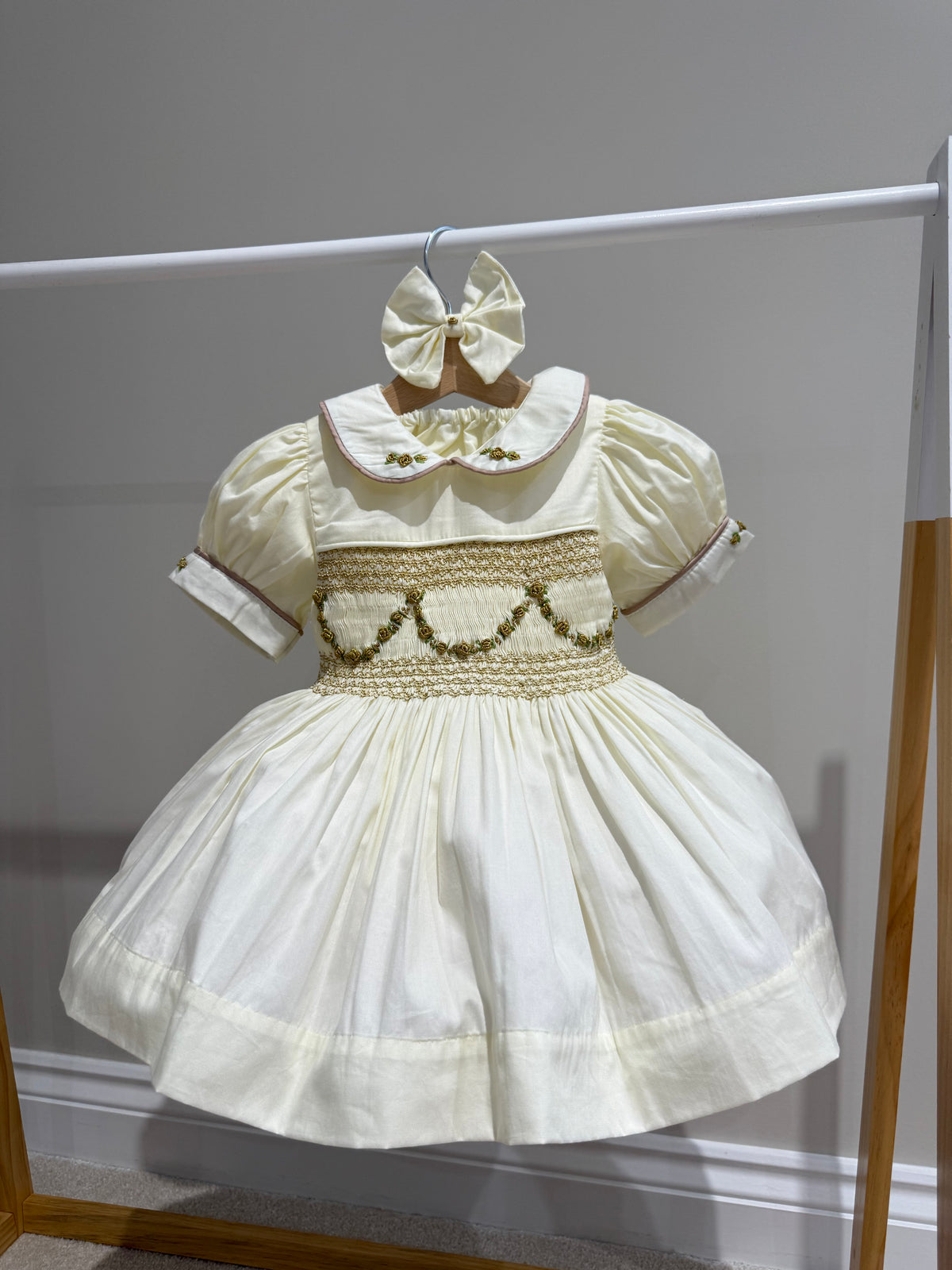 Florence Dress Cream & Gold