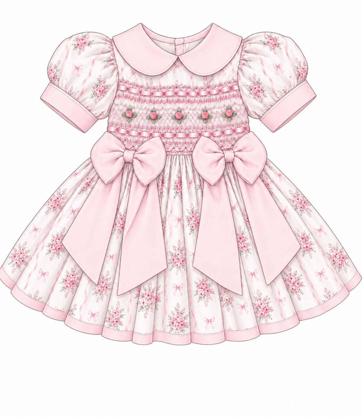 PRE-ORDER - Viral Petal & Pearls Smock Dress | £20 DEPOSIT