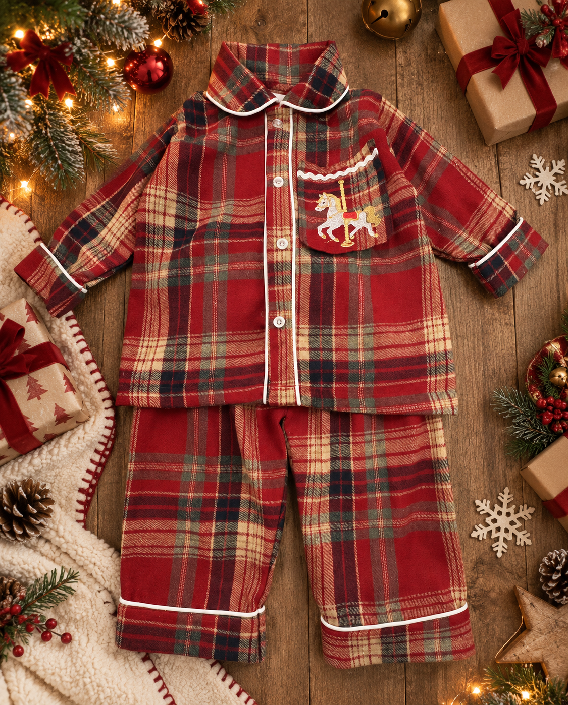 PRE-ORDER - Christmas Carousel Little Gentleman Carousel Pyjamas (DUE END OCTOBER)