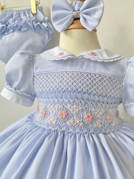 Blue Smock Elsa Dress