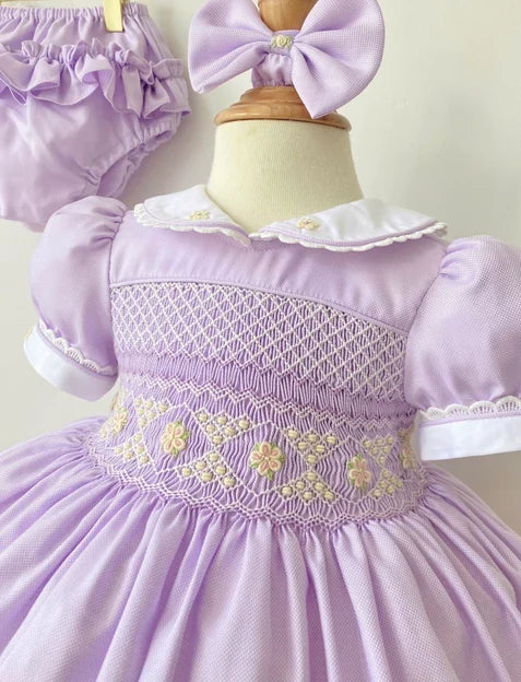 Lilac Anna Smock Dress